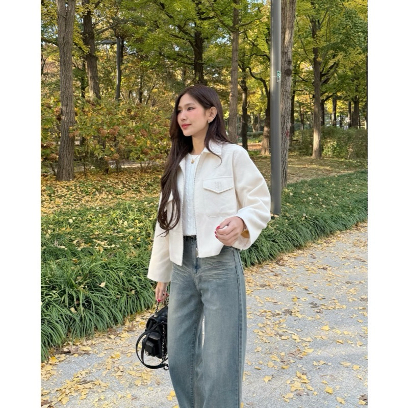 nicharis ส่งต่อ | ยีนส์ทรงกระบอกใหญ่ Vogue Jeans size:xs color:ash blue 👖