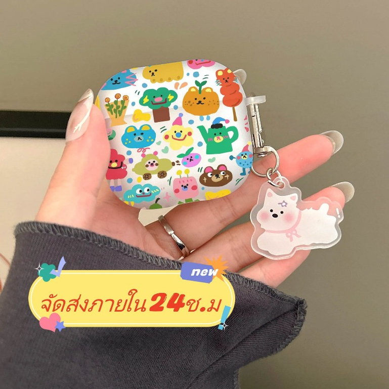 💖จัดส่งภายใน24ช.ม🎀เคส Airpods 4 3 2 1 Soft Case Airpods pro ins ลายจับคู่น่ารัก สําหรับ การป้องกันการตก Airpod gen 3 TPU