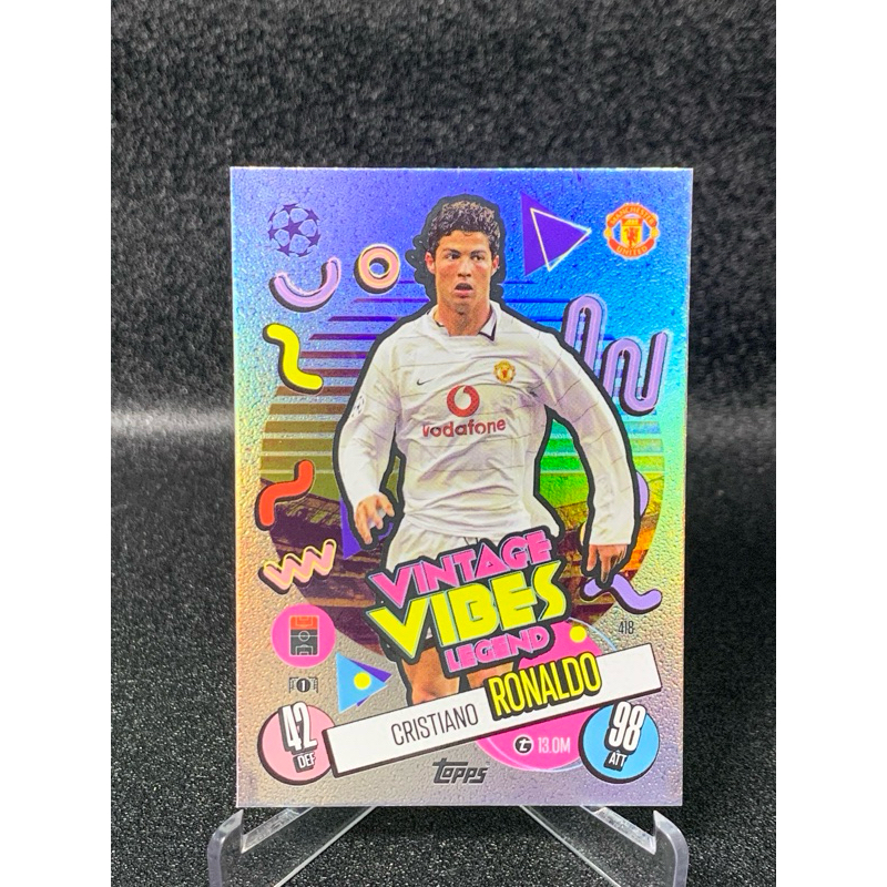 การ์ดฟุตบอล Topps Vintage Vibes Ronaldo การ์ดหนา35pt ลิขสิทธิ์แท้