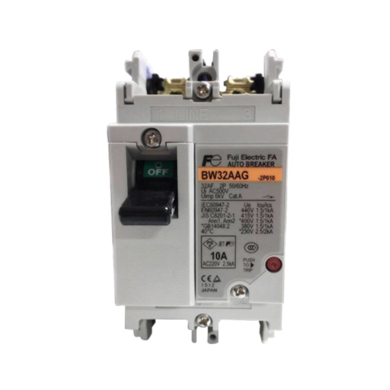 Fuji Electric BW32AAG 2P ( 10A) เซอร์กิต เบรกเกอร์ 2 สาย