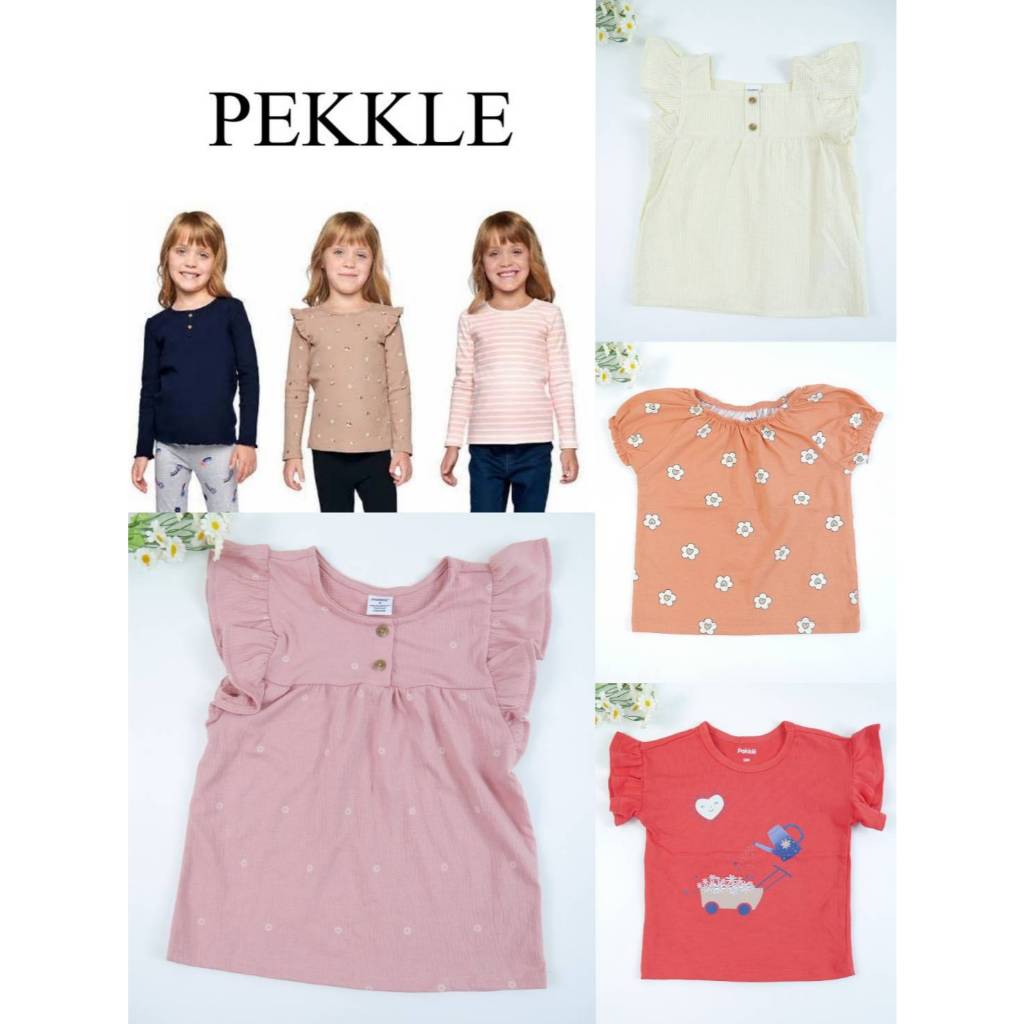 [1-10y]Pekkleเสื้อยืดเด็ก/เสื้อเด็กแขนสั้น-แขนยาว แบรนด์แท้💯