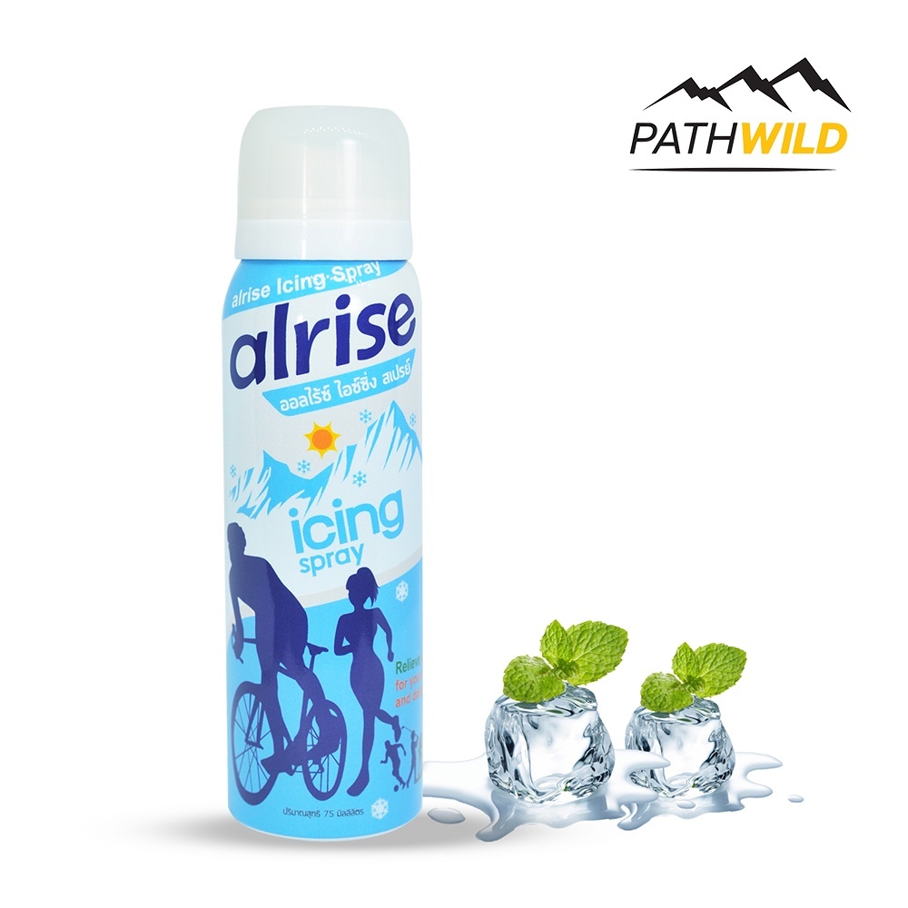 ALRISE ICING SPRAY สเปรย์ สูตรเย็น 75ML คลายการเกร็งตัว  ของกล้ามเนื้อ บรรเทาอาการปวดเมื่อยล้าร่างกาย