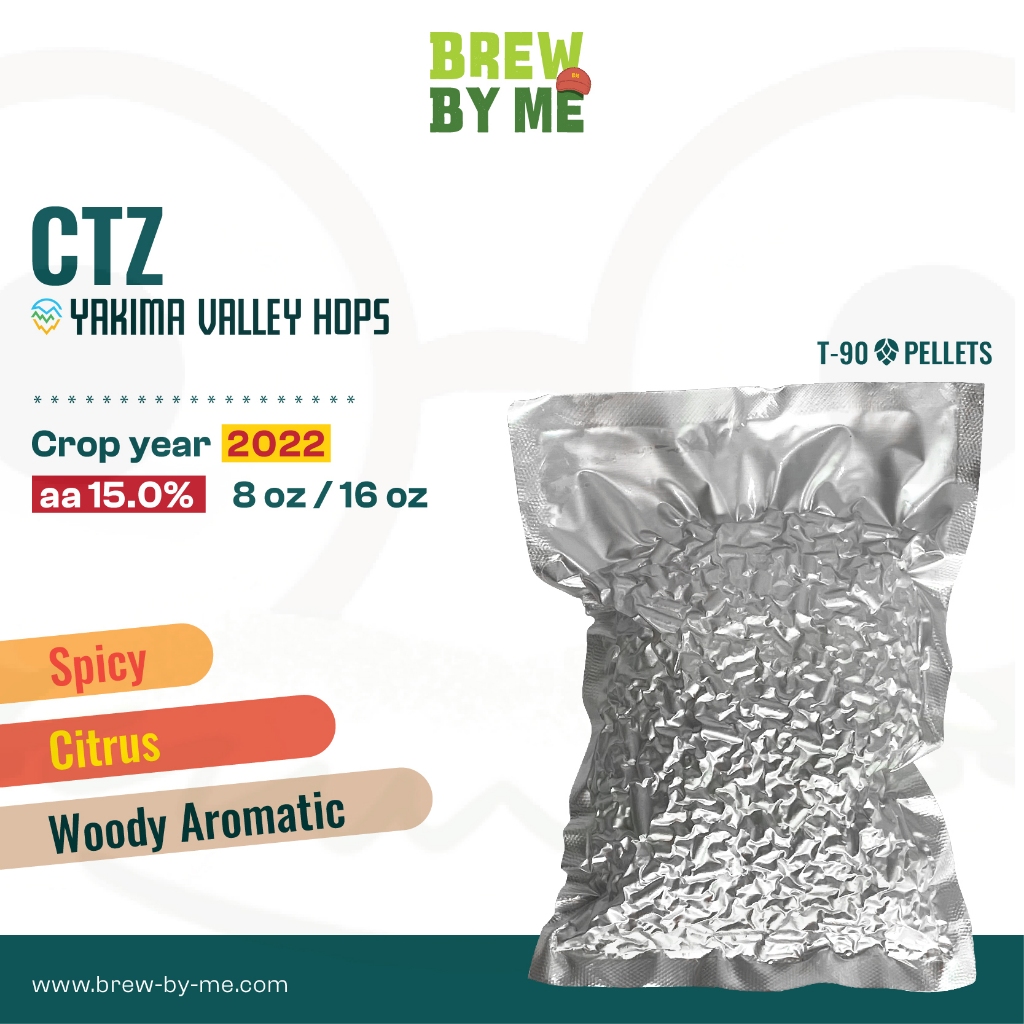 ฮอปส์ CTZ (US) 8oz หรือ 16oz PELLET HOPS (T90) โดย Yakima Valley Hops | ทำเบียร์ Homebrew