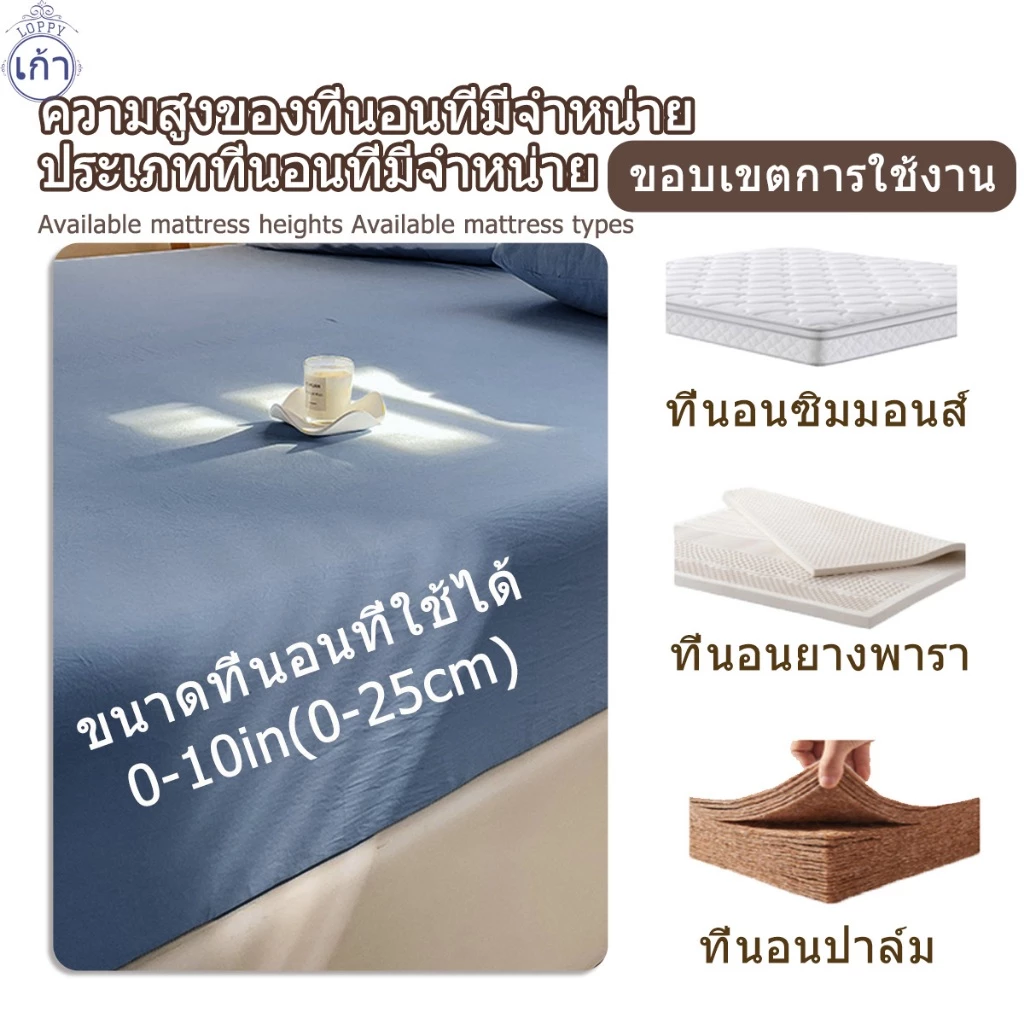 Loppy ผ้าปูที่นอนกันไรฝุ่น 6ฟุต/5ฟุต/3.5ฟุต/3ฟุต thumbnail 5