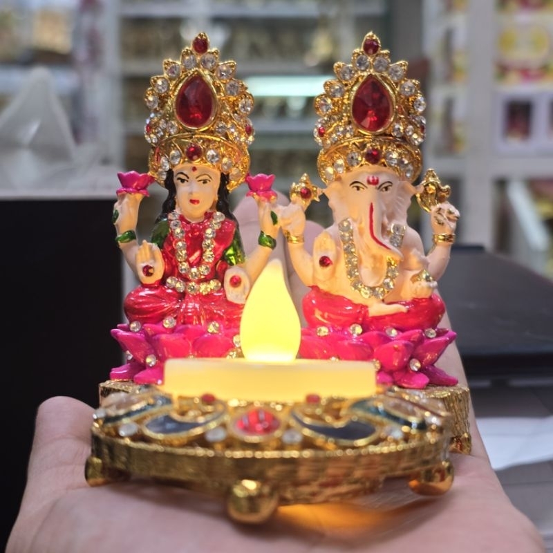 ลักษมีคเณศ+LED_8.2cm.