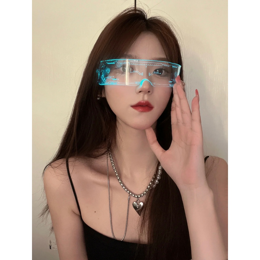 แว่นตาLED แว่นตากันนํ้า แว่นตาเรืองแสง7สี แว่นสงกรานต์ ใส่แฟชั้นเก๋ๆๆ