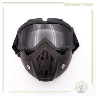 ง่ายต่อการถอดและติดตั้ง Safety Goggles แว่น+หน้ากาก หน้ากากหมวกกันน็อค สำหรับขับขี่