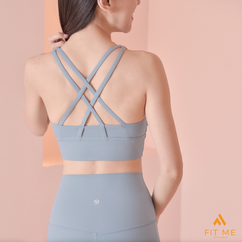 สปอร์ตบราสายไขว้ บราออกกำลังกายผู้หญิง High Impact Support ใส่วิ่ง เล่นโยคะ