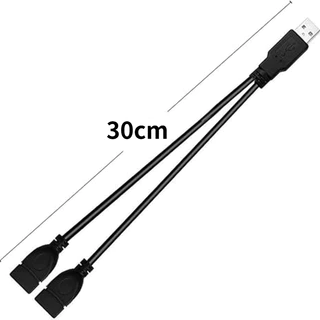 สั่งซื้อเลย! USB 2 0 ชายสอง USB หญิงสายแยก 2 พอร์ต USB Hub Data Cable สําหรับชาร์จและถ่ายโอนข้อมูล