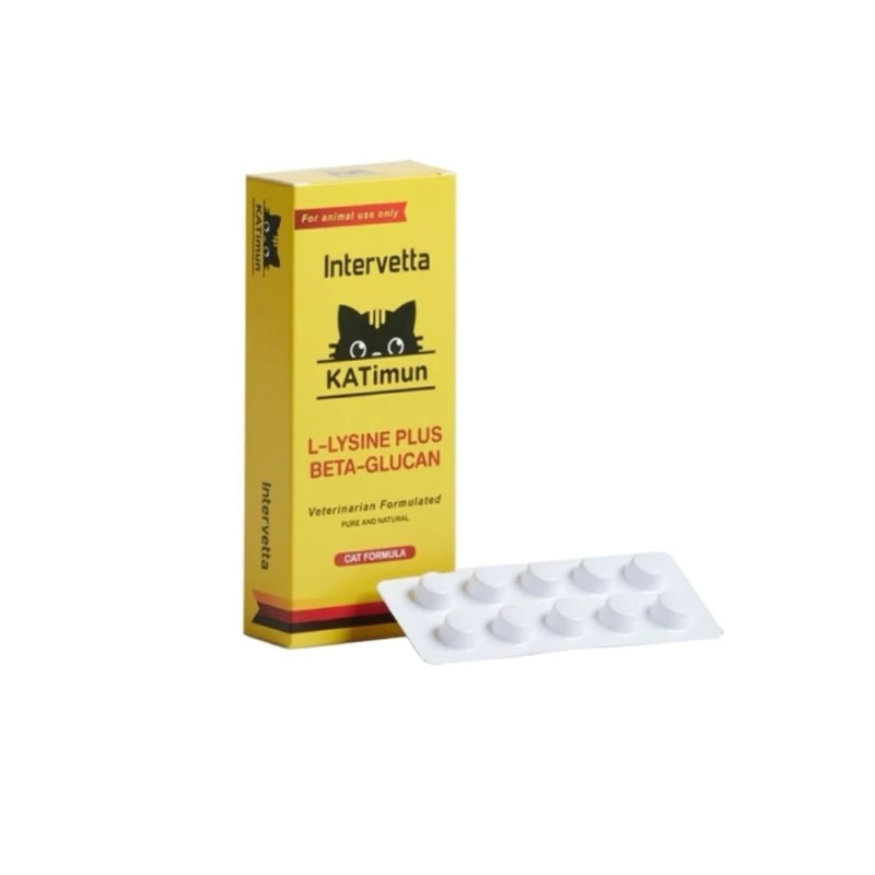 KATimun อาหารเสริมแมว เเคททิมุน L-Lysine & Beta-glucan ไลซีน พลัส เบต้า กลูเเคน กระตุ้นภูมิคุ้มกันแมว