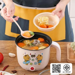 (ลูกค้าใหม่ 1 บาท) หม้อเคลือบเทปล่อน สแตนเลส หม้อไฟฟ้าขนาดเล็ก
