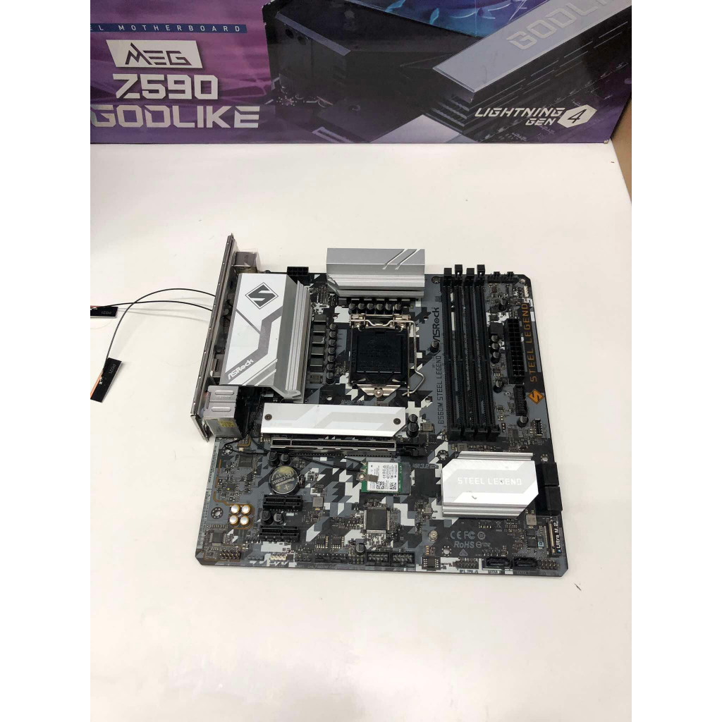 MAINBOARD (เมนบอร์ด) 1200 ASROCK B560M STEEL LEGEND + wifi ไม่มีกล่อง มีฝาหลัง ใช้งานปกติ ประกันร้าน