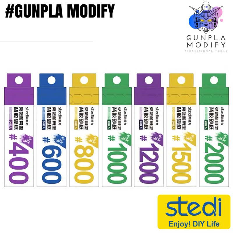STEDI Backing Sandpaper กระดาษทรายกันน้ำคุณภาพสูง แพคละ 20 ชิ้น ล้างทำความสะอาดได้