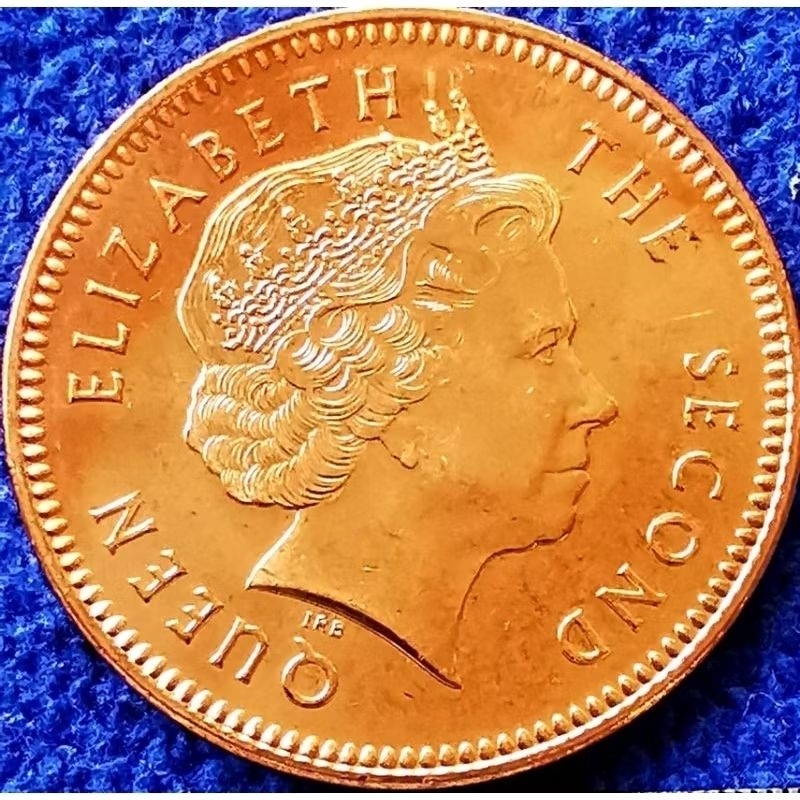 เหรียญ​ฟอล์ค​แลนด์​ Falkland​ Islands, 2​ Pence, (4th portrait), #4105, ไม่​ผ่าน​ใช้​ UNC