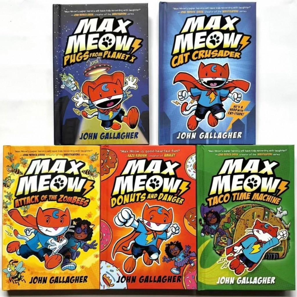 พร้อมส่ง Max Meow Comic มี 5 เล่ม book graphic novel dog man cat kid ภาษาอังกฤษ
