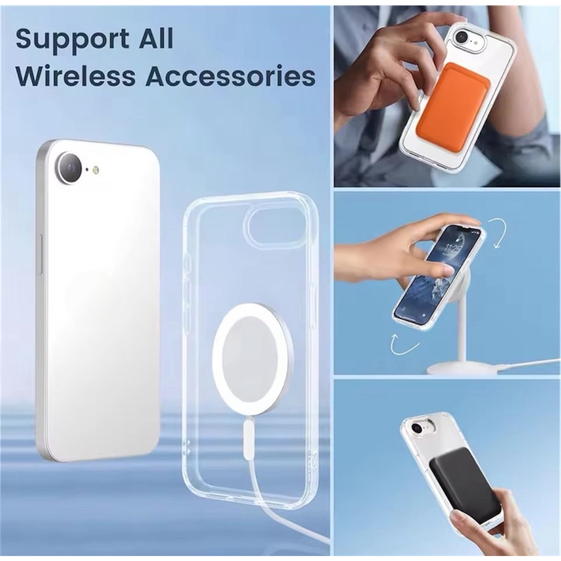 เคสใส สำหรับ ไอโฟน iPhone 17e / 16e ใสกันกระแทก magnetic