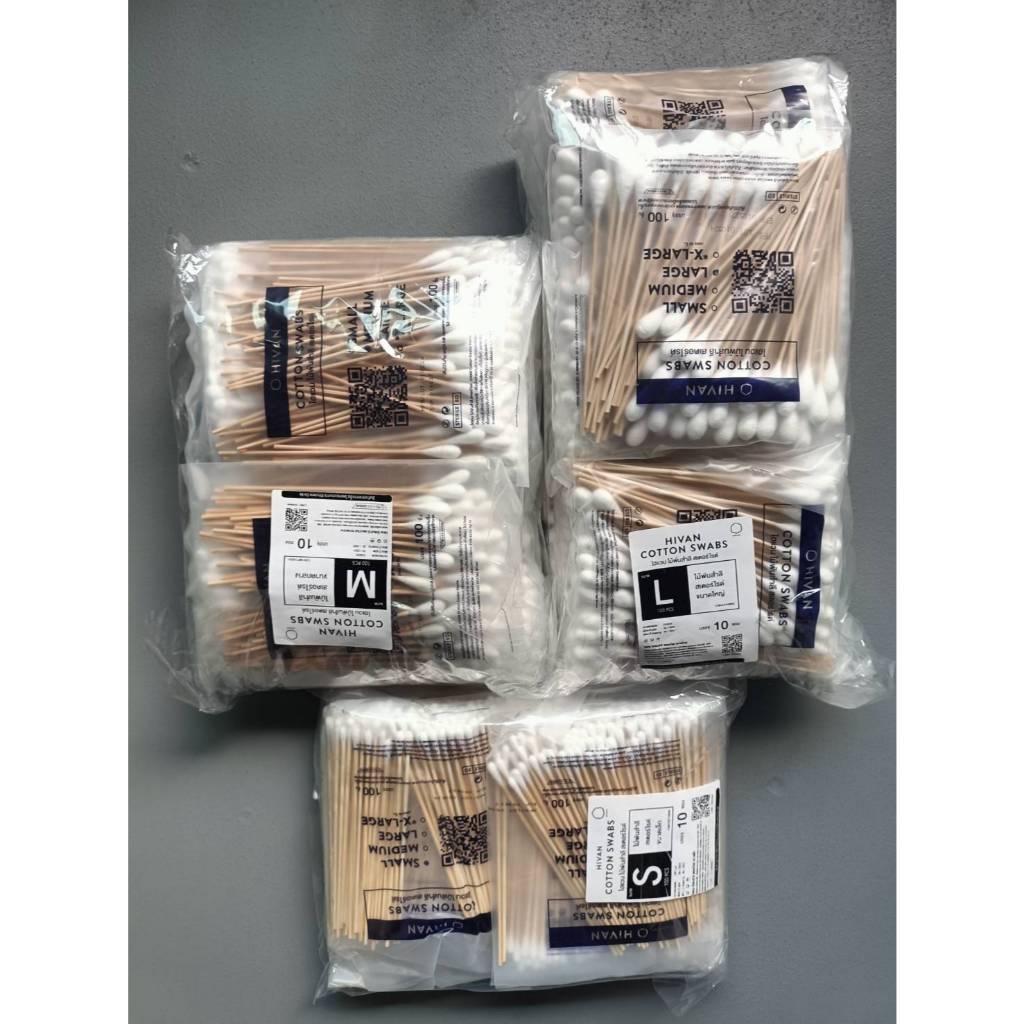 ไม้พันสำลี มี 3 ขนาด S M L (100ก้านx10ถุง = 1000 ก้าน) - รูปที่ 3