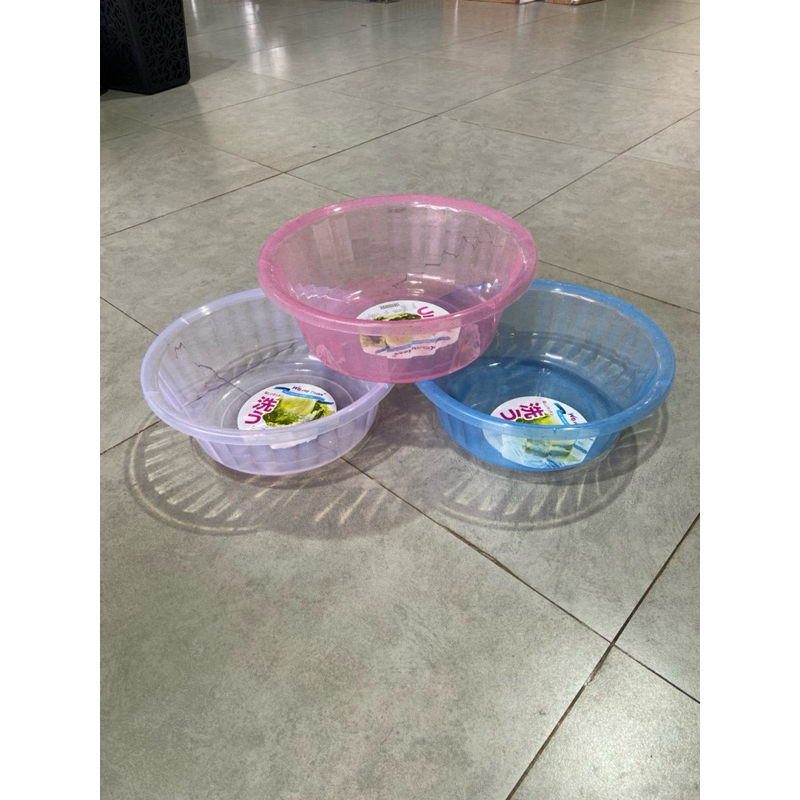 กะละมังWc4กลมสีใสใบใหญ่