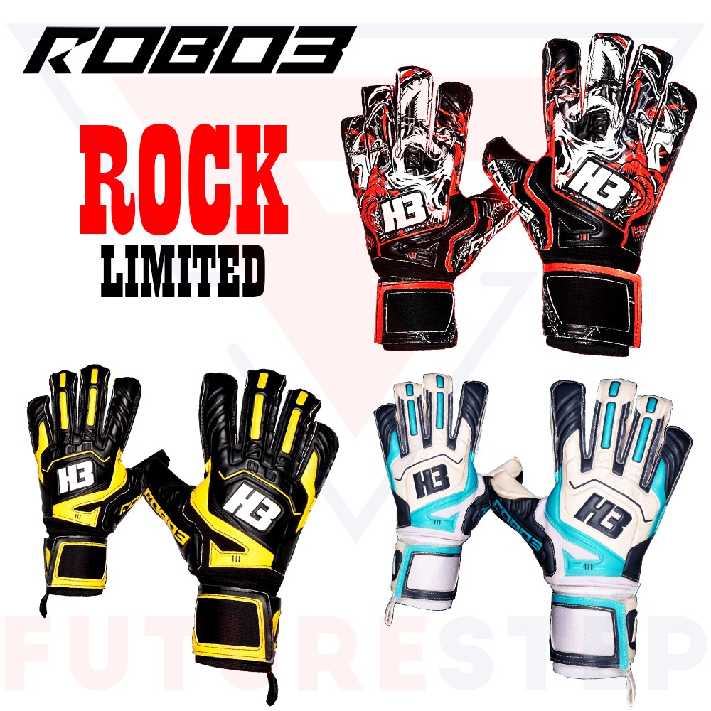 ถุงมือผู้รักษาประตู H3 ROBO 3 Goalkeeper Glove มีเซฟนิ้ว