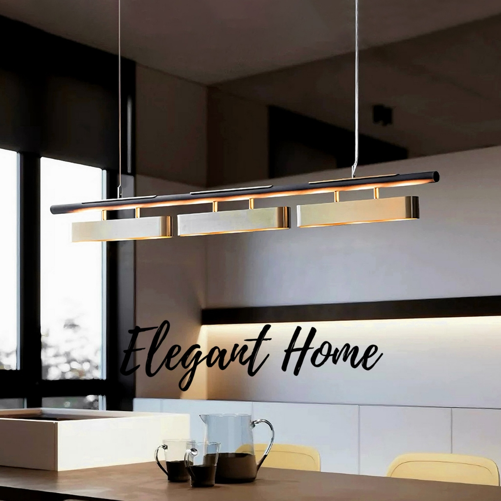 【Elegant Home】โคมไฟระย้าLED โคมไฟเพดาน โคมไฟประดับ โคมไฟห้อย สไตล์โมเดิร์น มินิมอล สำหรับเกาะครัว โต๊ะอาหาร และโต๊ะทำงาน