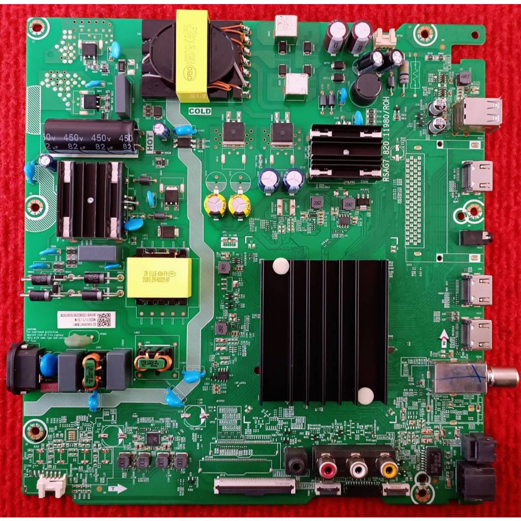 เมนบอร์ดทีวี  TOSHIBA รุ่น 55C350LP พาสบอร์ด RSAG7.820.11980/ROH