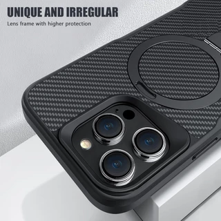 Carbon Fiber Magnetic เคสทรศัพท์ For iPhone 16 Pro Max 13 11 15 14 Plus 12 15promax 16promax 14promax เคสกันกระแทกไอโฟน