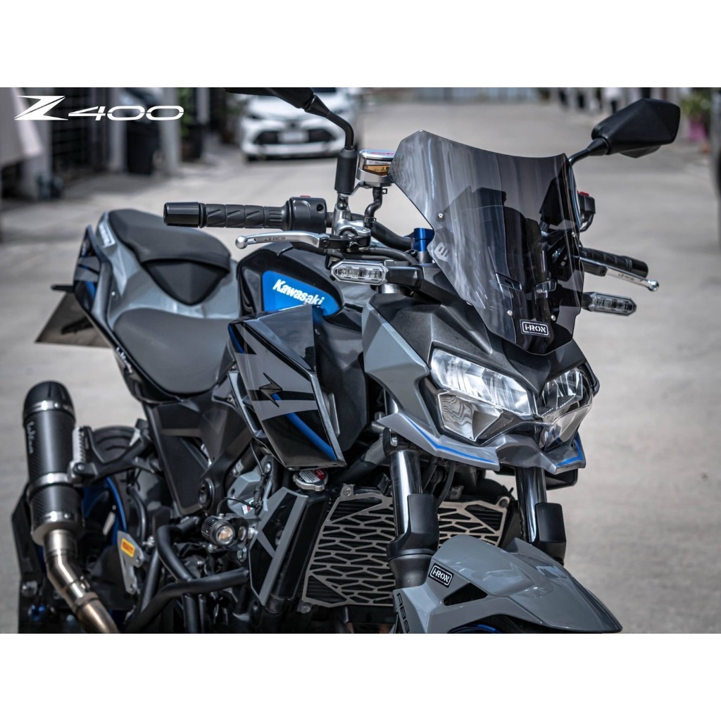 ชิลหน้า IRON รุ่น V2 สำหรับ KAWASAKI Z250 (ตัวใหม่) - Z400 - Z400SE / Wind Shield