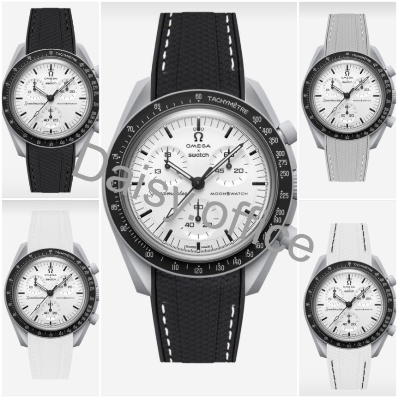 สายนาฬิกา ยางซิลิโคนนิ่ม ใช้ได้กับนาฬิกา Omega x SwatchSilicone Watch Strap 20 mm for Omega x swatch