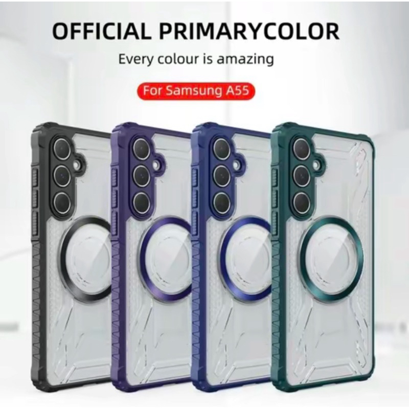 [ส่งจากไทย]เคสโทรศัพท์แม่เหล็ก กันกระแทก สำหรับ Samsung A55 A35 A25 A15 A05S A54 A34 A24 A14 A13 A16 A06 ขอบนิ่มหลังแข็ง