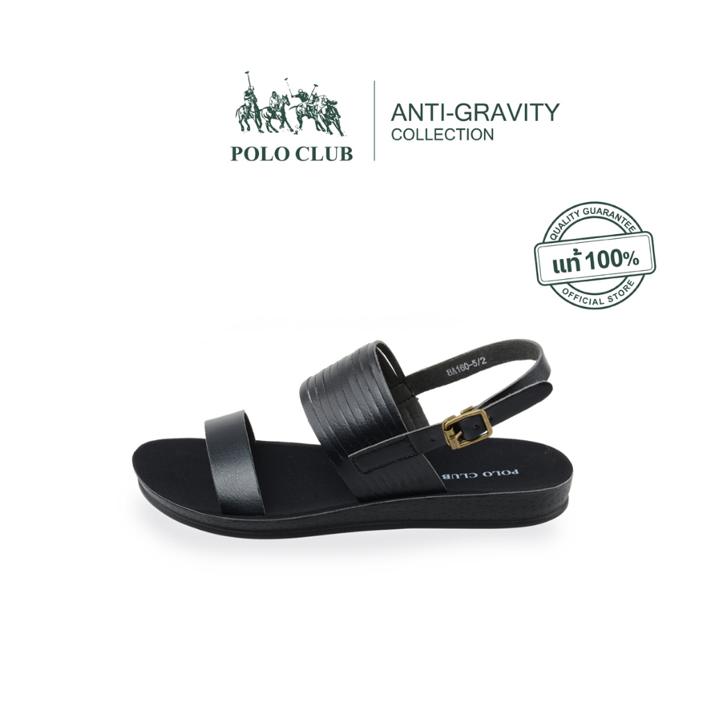POLO CLUB รองเท้าแตะรัดส้น รุ่น AG-2739 สีดำ | รองเท้ารัดส้นผู้หญิง ราคา ถูกที่สุด ดีลบีเคเค