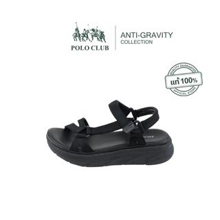POLO CLUB รองเท้าแตะแบบสวม รุ่น AG-2813 สีดำ | รองเท้ารัดส้นผู้หญิง สูง 2 นิ้ว