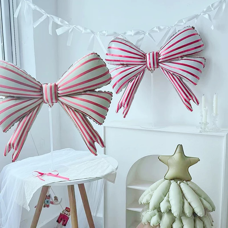 ลูกโป่งโบ ฟอยล์รูปโบ มีหลายสี อ่านรายละเอียดก่อนสั่ง สินค้าพร้อมส่ง ร้านไทย