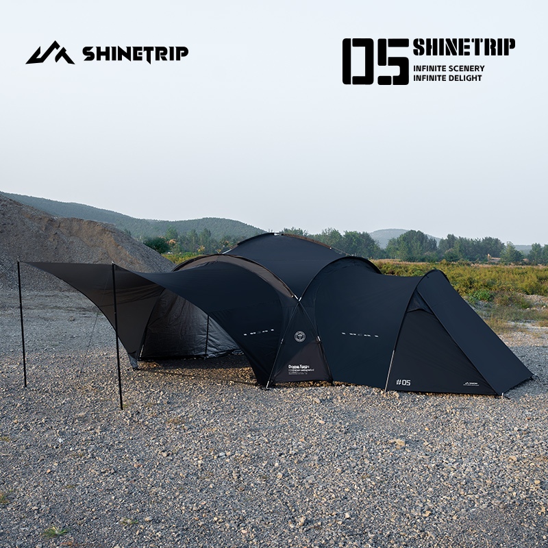 ShineTrip Dome Tarp รุ่น a470 ผ้า Oxford 150D UPF50+ เต็นท์ทรงโดม ทาร์ปกันแดด พร้อมอุปกรณ์เสริม