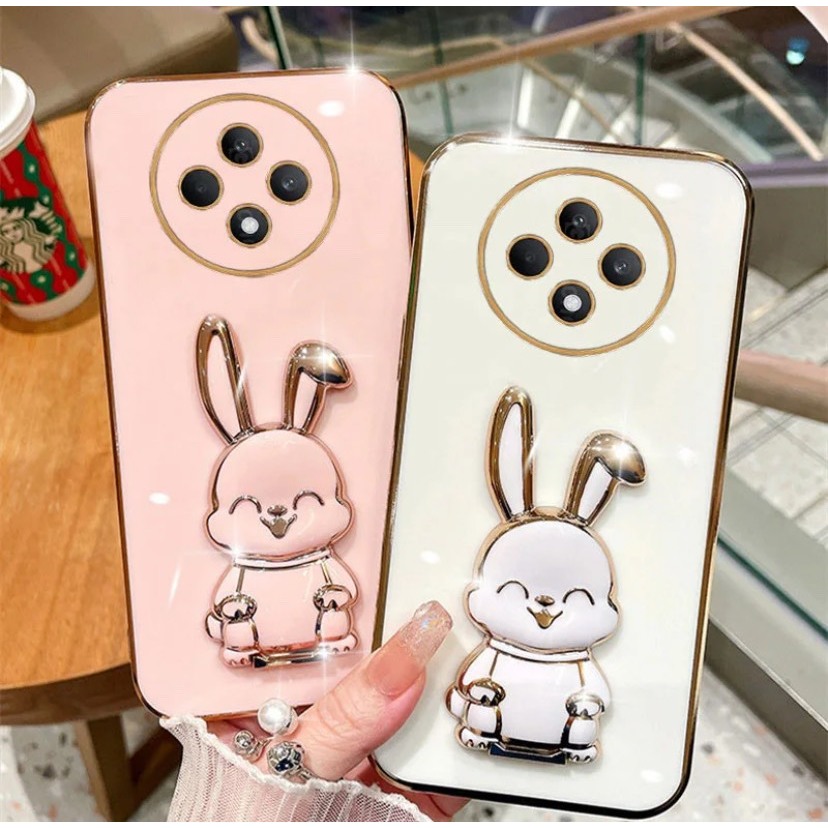 เคส สำหรับรุ่น Xiaomi Mi15T และ Redmi14C 15C Poco C75 กระต่าย ขาตั้งได้ ฝาหลัง นิ่ม ลายน่ารัก เคสโทรศัพท์ FOR REDMI 15C - รูปที่ 2