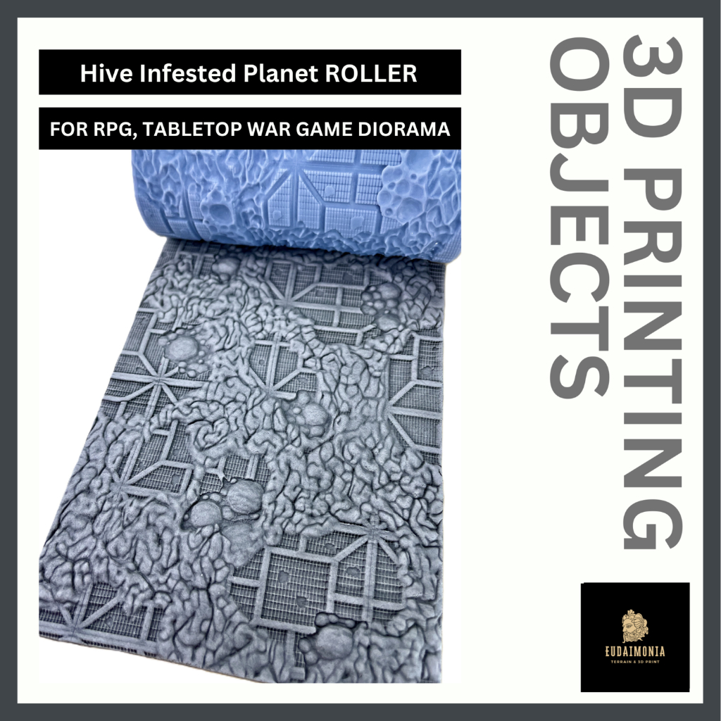 Miniature Hive Infested Planet textured roller จัดส่งได้ใน1-3วัน สำหรับทำ terrain war games, trpg, w