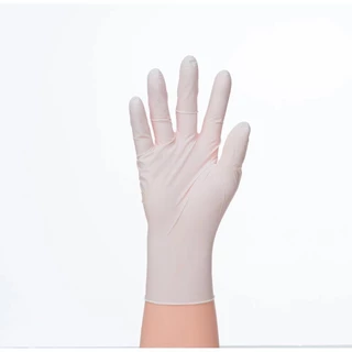 ถุงมือศรีตรังโกลฟส์ (กล่องม่วง) ถุงมือยาง ธรรมชาติ มีแป้ง (1 กล่อง/100ชิ้น)