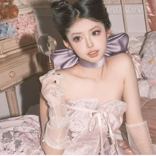 Sexy Girl🎀🎀สร้อยคอโบว์ใหญ่ เครื่องประดับสตรี✨ หลายสี ราคาถูก แมวทอมสไตล์เดียวกัน.