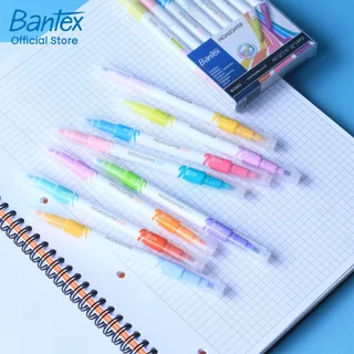 Bantex ปากกาไฮไลท์ สีพาสเทล ปากกาเน้นข้อความ 8แท่ง 16สี เมจิค เน้นข้อความสำคัญ 2หัว ระบายสี Highligh