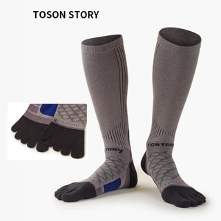 ถุงเท้าวิ่ง 5 นิ้วครึ่งแข้ง TOSON STORY Coolmax แท้100% สำหรับวิ่งมาราธอน (N09)