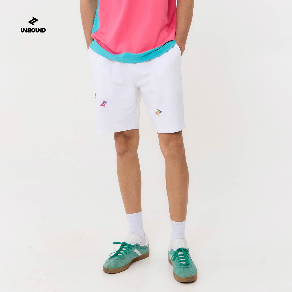 UNBOUND ASTRO CAMO CONSTELLATION DRAWSTRING SHORTS (WHITE) กางเกงขาสั้นผู้ชายสีขาว