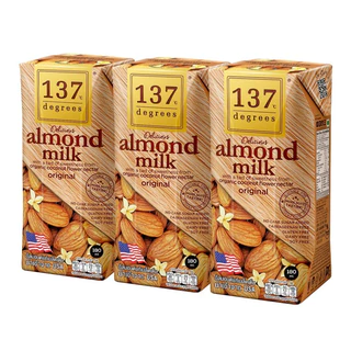 (ยกลัง2ลัง) 137 ดีกรี นมอัลมอนด์สูตรดั้งเดิม ขนาด 180 ml x pack of 3 x 12 (Almond Milk Original 137 Degrees Brand)