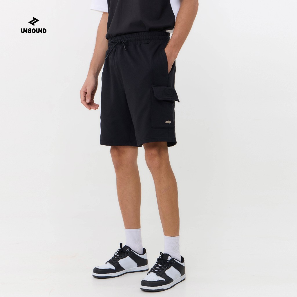 UNBOUND ASTRO CAMO DARK NEBULA DRAWSTRING SHORTS (BLACK) กางเกงขาสั้นชายสีดำ