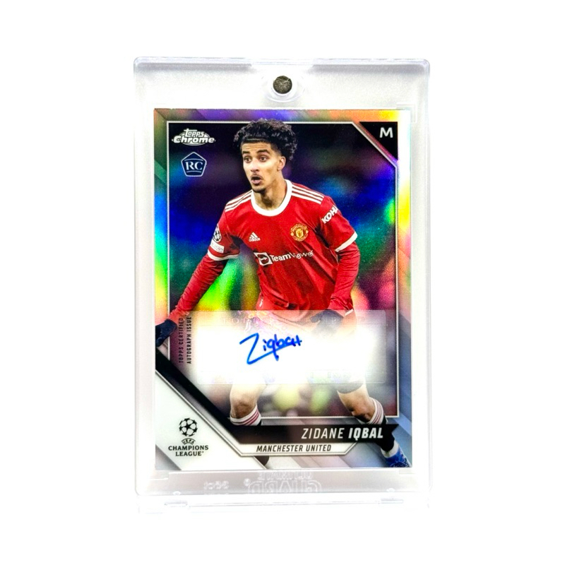 Topps Chrome UCL 21/22 Zidane Iqbal Manchester United Chrome Autograph