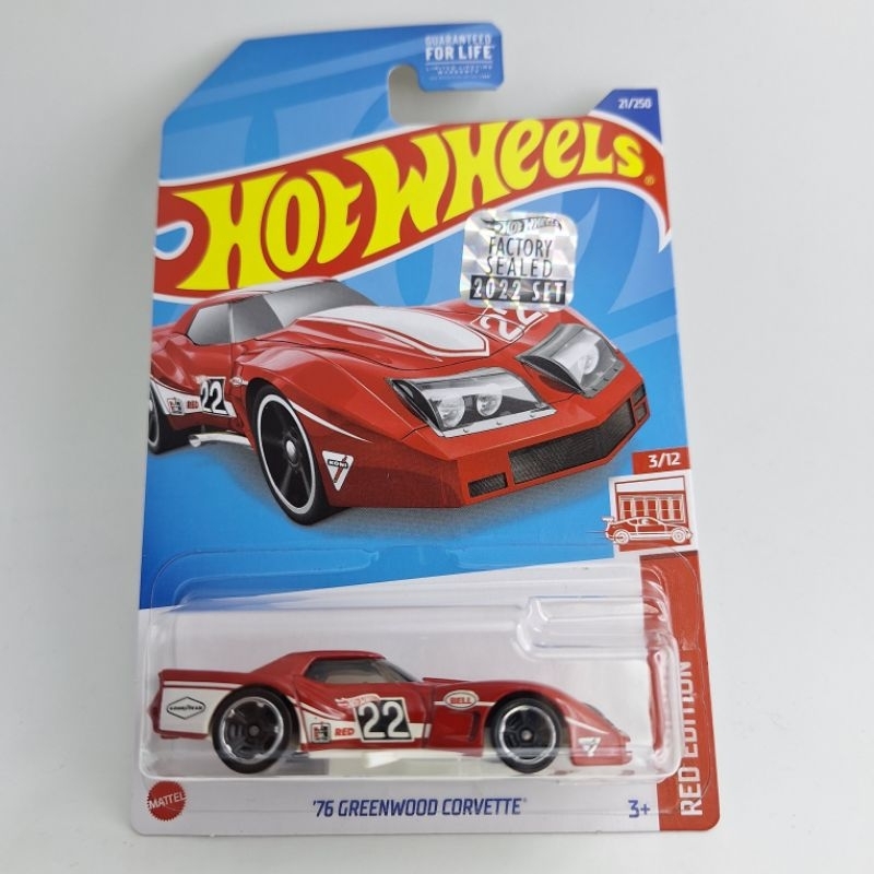รถเหล็ก Hotwheels 76 GREENWOOD CORVETTE RED EDITION factory sealed 2022 (ib08)