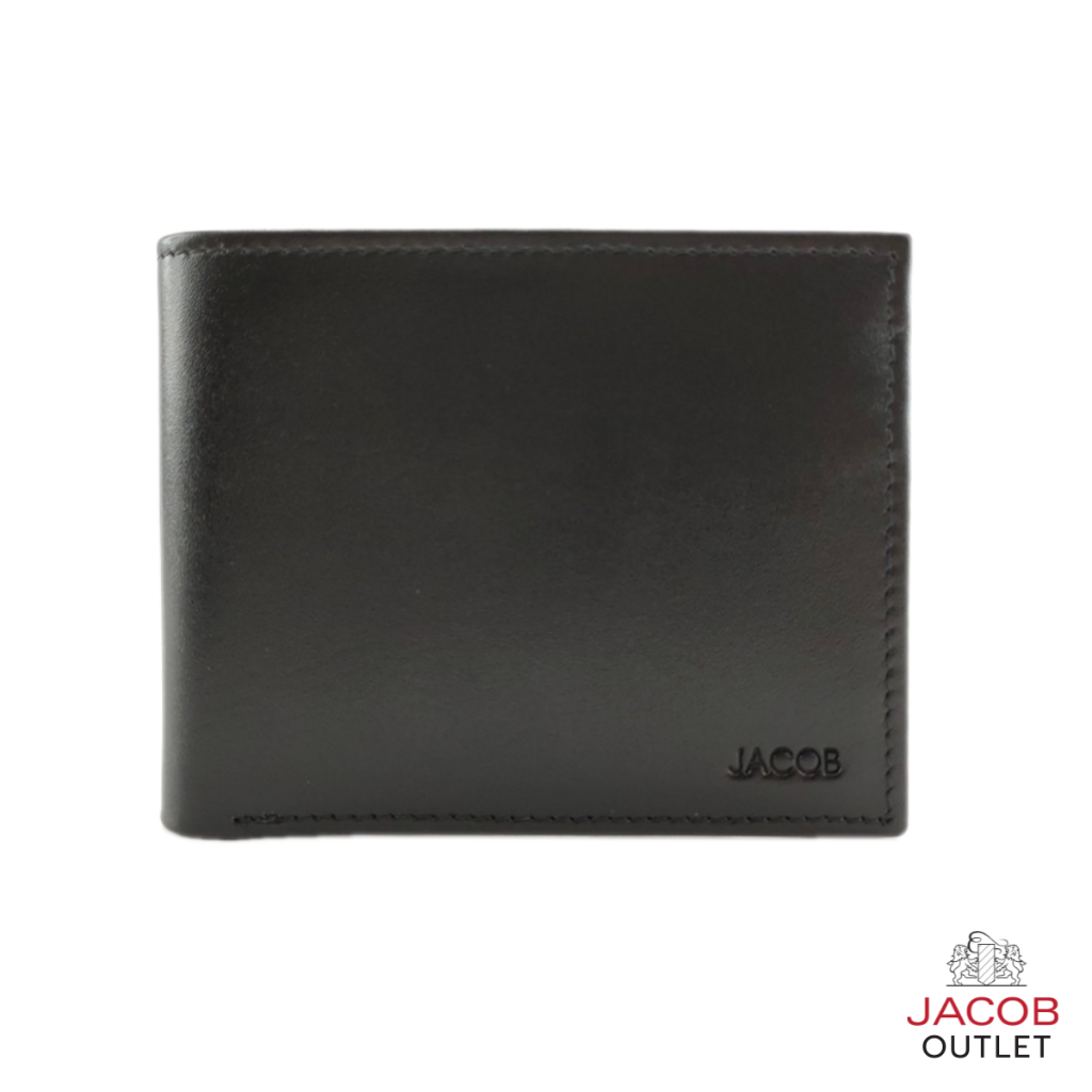 JACOB กระเป๋าสตางค์ชาย หนังสีดำ - รุ่น 22383
