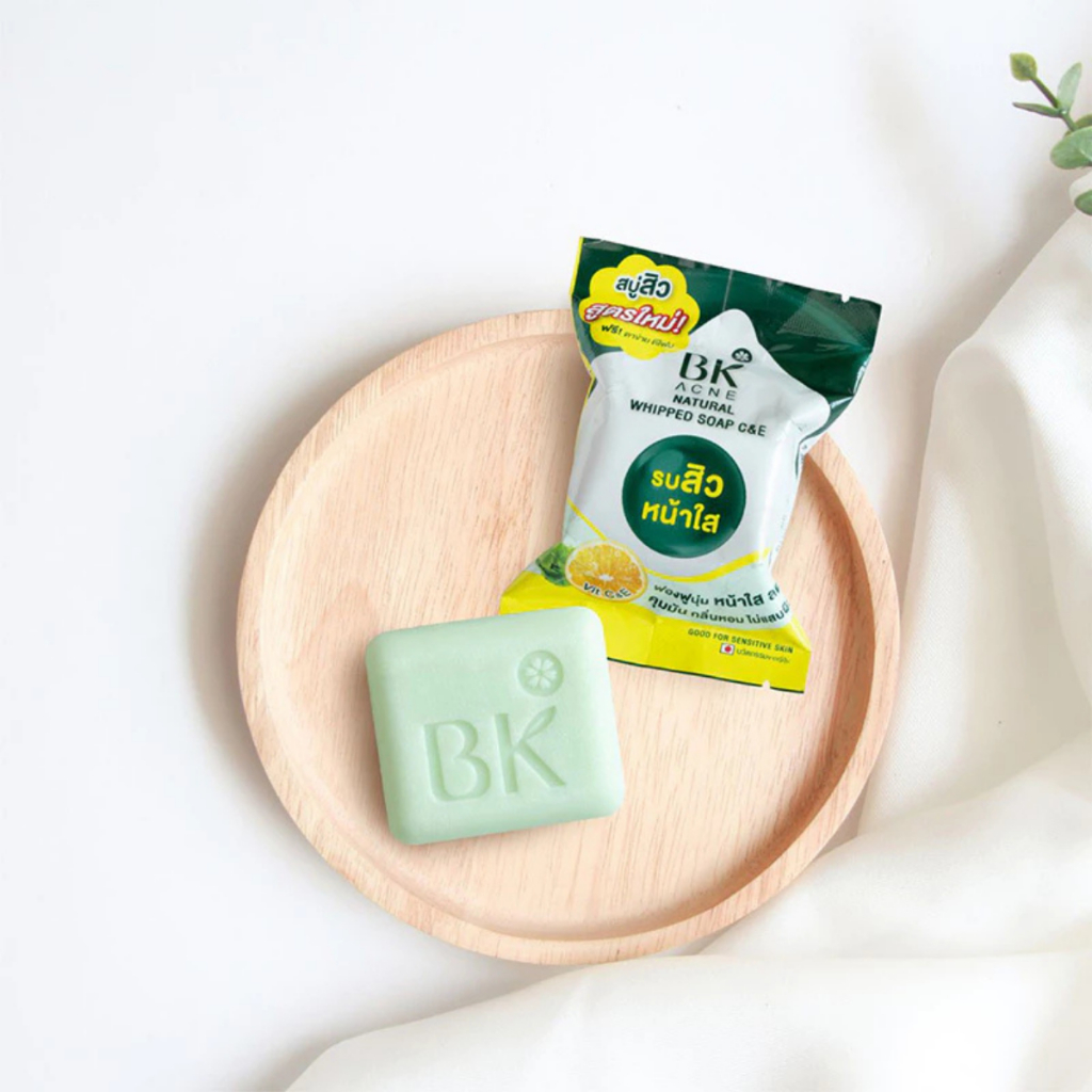 สบู่บีเค แอคเน่ เนเชอรัล วิป โซป ซี แอนด์ อี BK Acne Natural Whipped Soap C&E (ปริมาณ 60g.) ราคา ถูกที่สุด ดีลบีเคเค แกลเลอรีภาพที่ 3