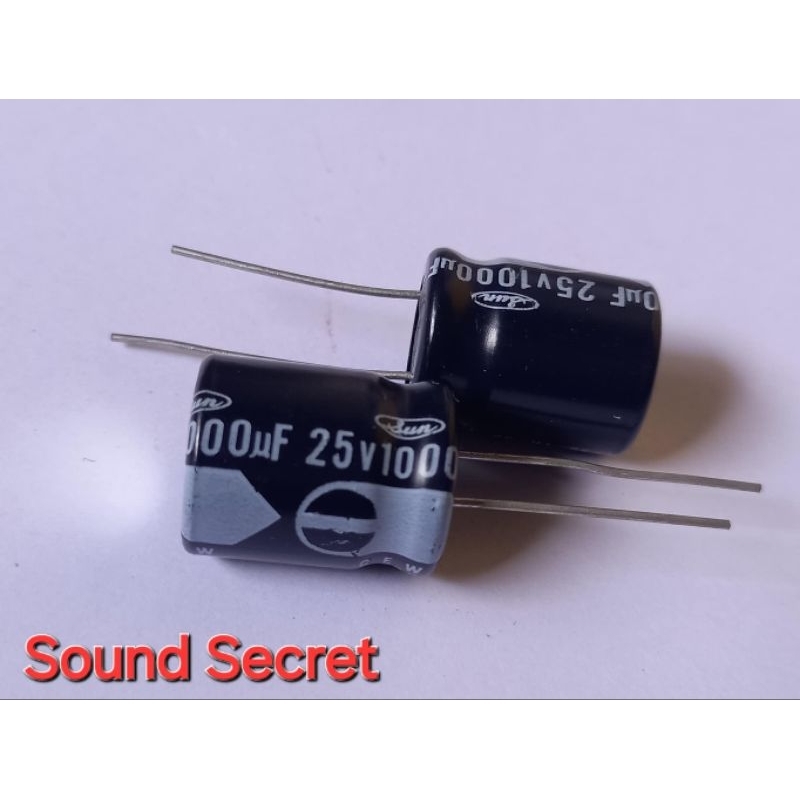 10 pcs คาปาซิเตอร์ 1000uf 25v คาปาซิเตอร์อิเล็กโทรไลต์