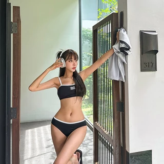 ชุดว่ายน้ําบิกินี่ ทูพีช ชุดบิกินี่ สไตล์เกาหลี swimming มีฟองน้ำ beach#0458