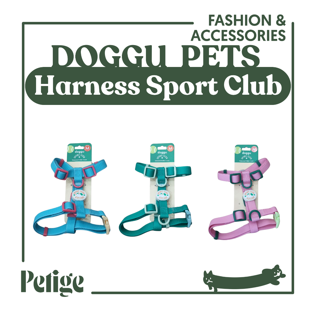 DOGGU PETS Harness Sport Club สายรัดอกกันน้ำสำหรับสัตว์เลี้ยง