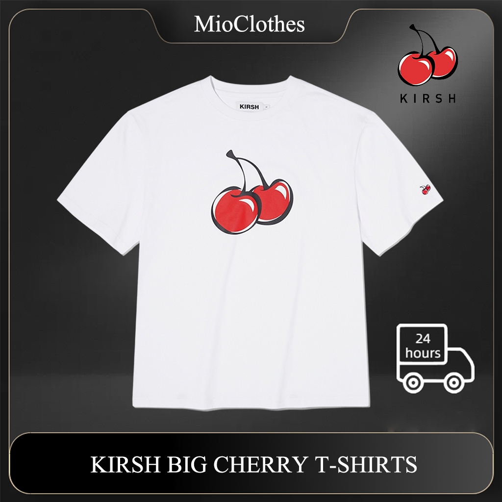 KIRSH big cherry Women T shirt เสื้อยืดลายเชอร์รี่ตัวใหญ่ JS เกาหลีแท ้